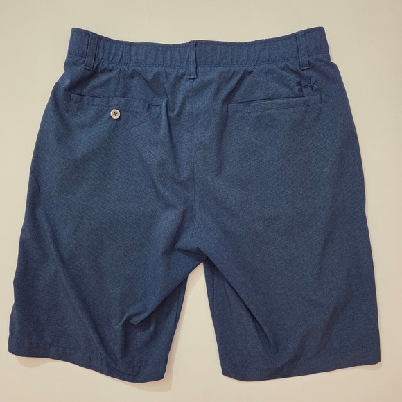 Under‎ Armour HeatGear Golf Shorts Mens 34 Blue Performance Loose Fit - Picture 8 of 12